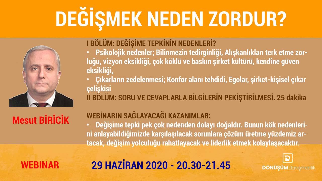 Webinar: Değişmek Neden Zordur?